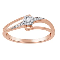 BAGUE OR ROSE 10K