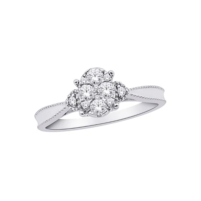 10K GOLD RING WITH DIAMONDS