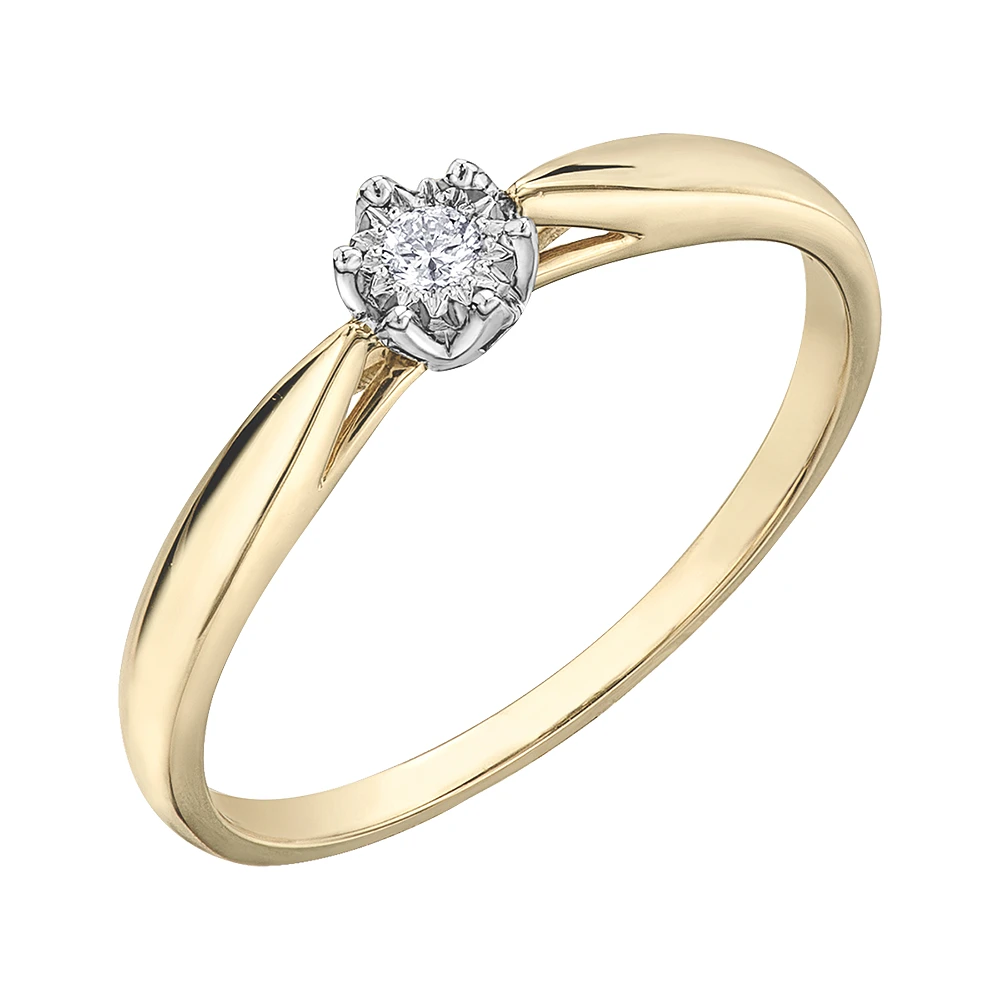 2 TONE 10K GOLD RING FOR WOMEN