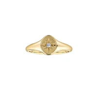 10K GOLD RING WITH DIAMONDS