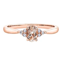 10K GOLD RING WITH MORGANITE
