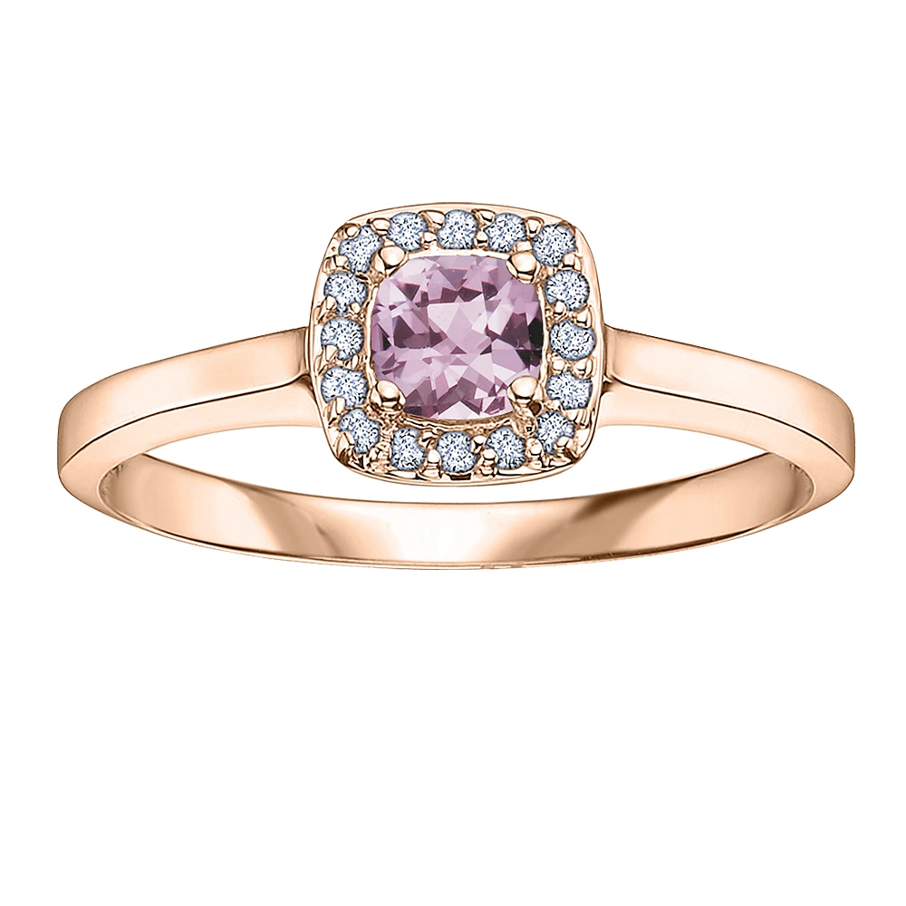 10K GOLD RING WITH AMETHYST
