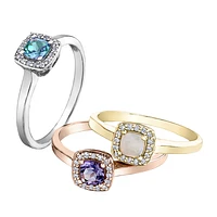 10K GOLD RING WITH AMETHYST