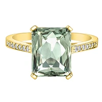 10K YELLOW GOLD AND AMETHYST RING