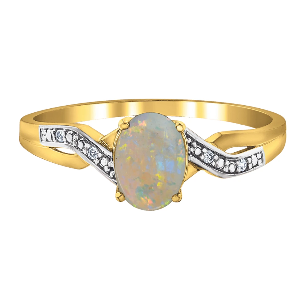 BAGUE EN OR JAUNE 10K