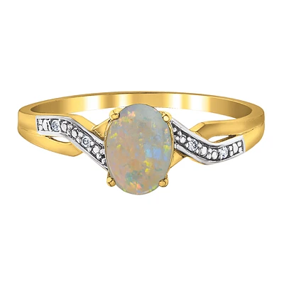 BAGUE EN OR JAUNE 10K