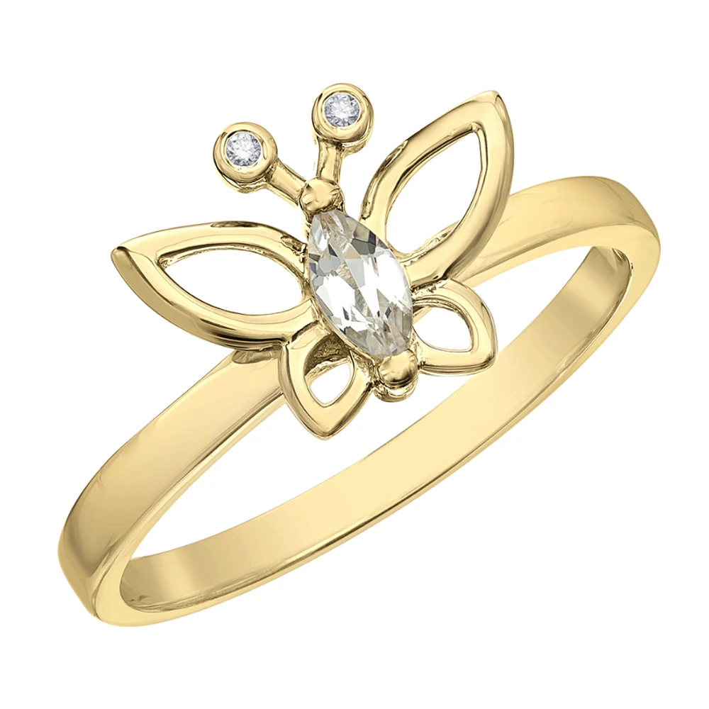BAGUE EN OR JAUNE 10K