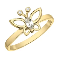 BAGUE EN OR JAUNE 10K