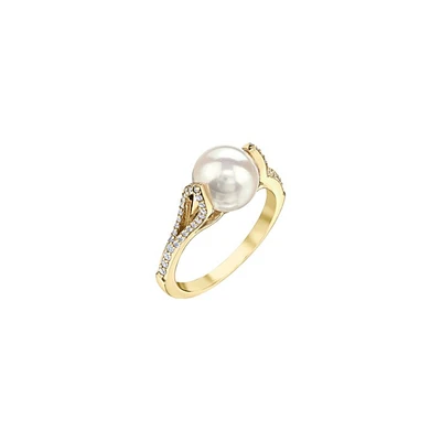 10K GOLD RING WITH DIAMONDS