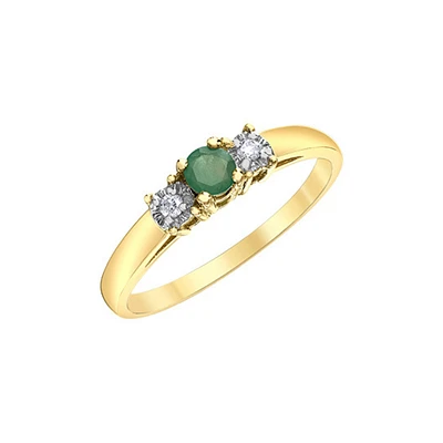 10K GOLD RING WITH EMERALD