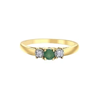 10K GOLD RING WITH EMERALD