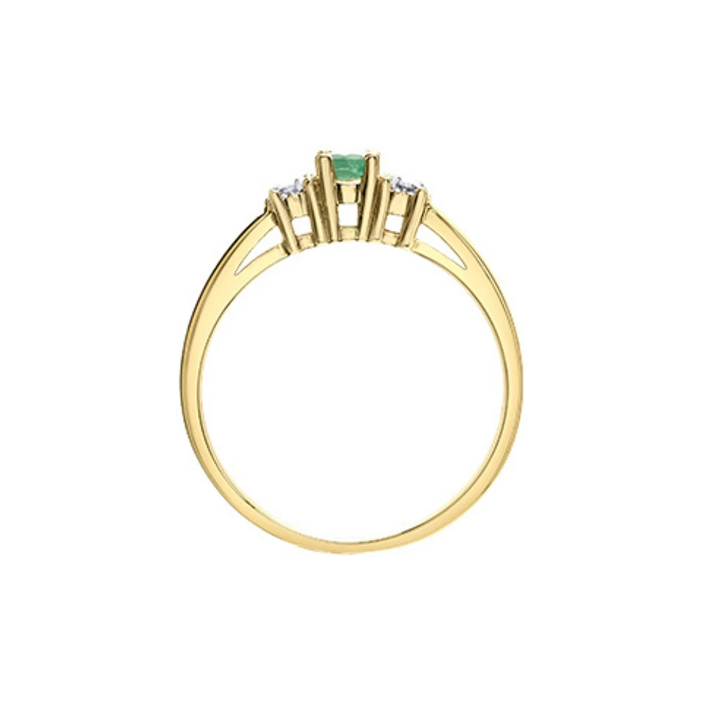 10K GOLD RING WITH EMERALD