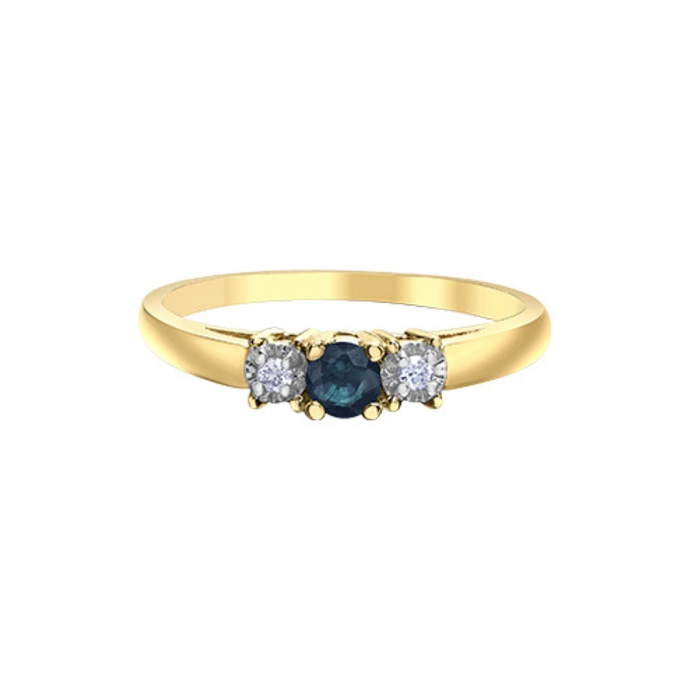 BAGUE EN OR 10K AVEC SAPHIR