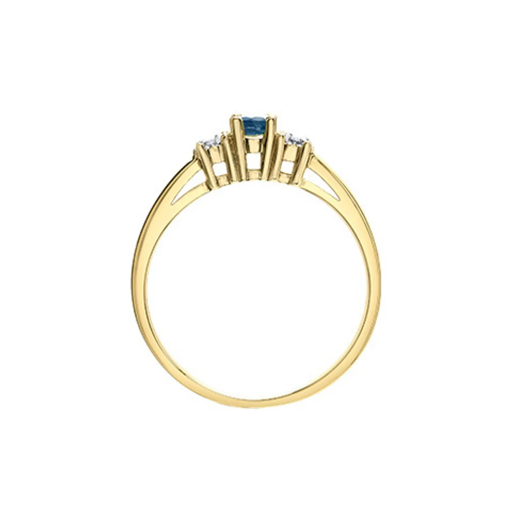 BAGUE EN OR 10K AVEC SAPHIR