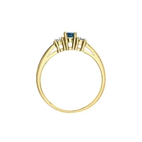 BAGUE EN OR 10K AVEC SAPHIR