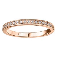 BAGUE OR ROSE 10K POUR FEMME