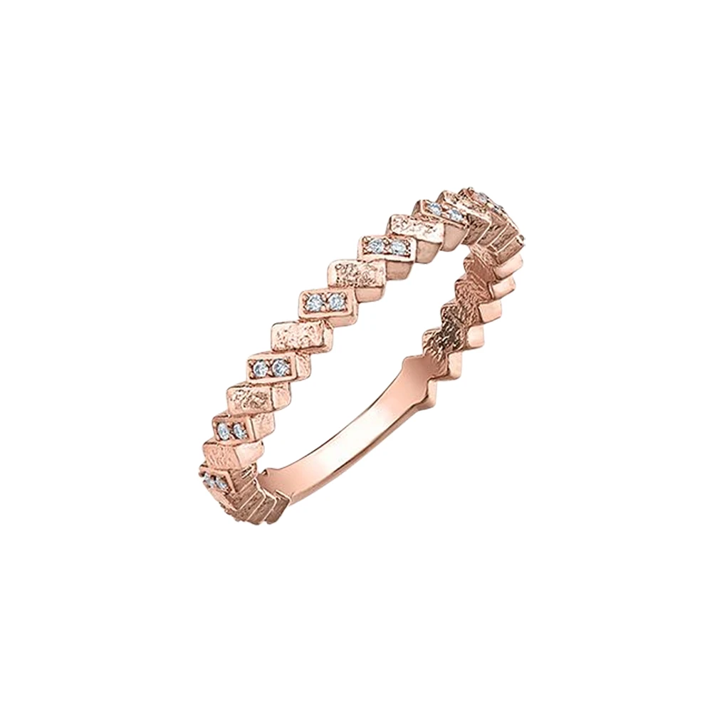BAGUE OR ROSE 10K
