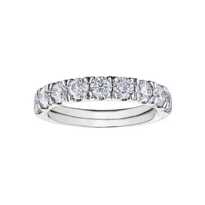 10K WHITE GOLD SEMI-ETERNITY RING