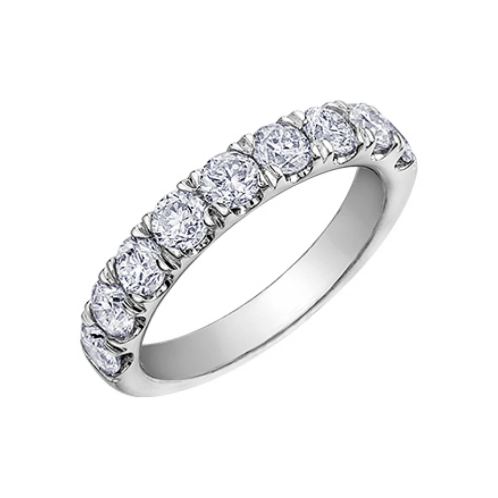 10K WHITE GOLD SEMI-ETERNITY RING