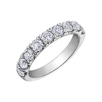 10K WHITE GOLD SEMI-ETERNITY RING
