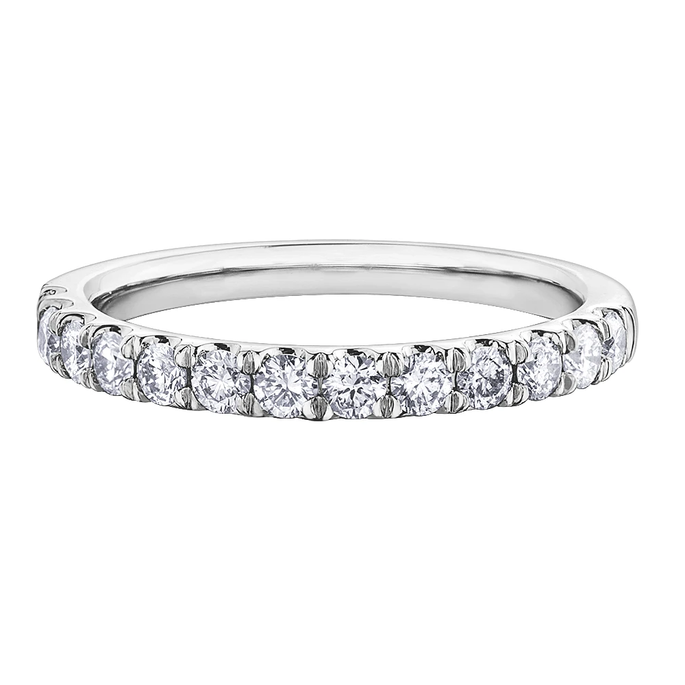 10K WHITE GOLD SEMI-ETERNITY RING
