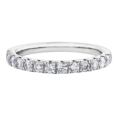 10K WHITE GOLD SEMI-ETERNITY RING