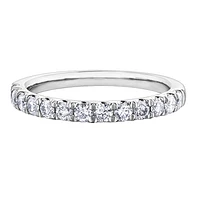 10K WHITE GOLD SEMI-ETERNITY RING