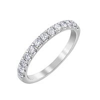 10K WHITE GOLD SEMI-ETERNITY RING