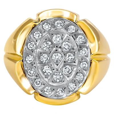 JONC EN OR BLANC ET JAUNE 10CT