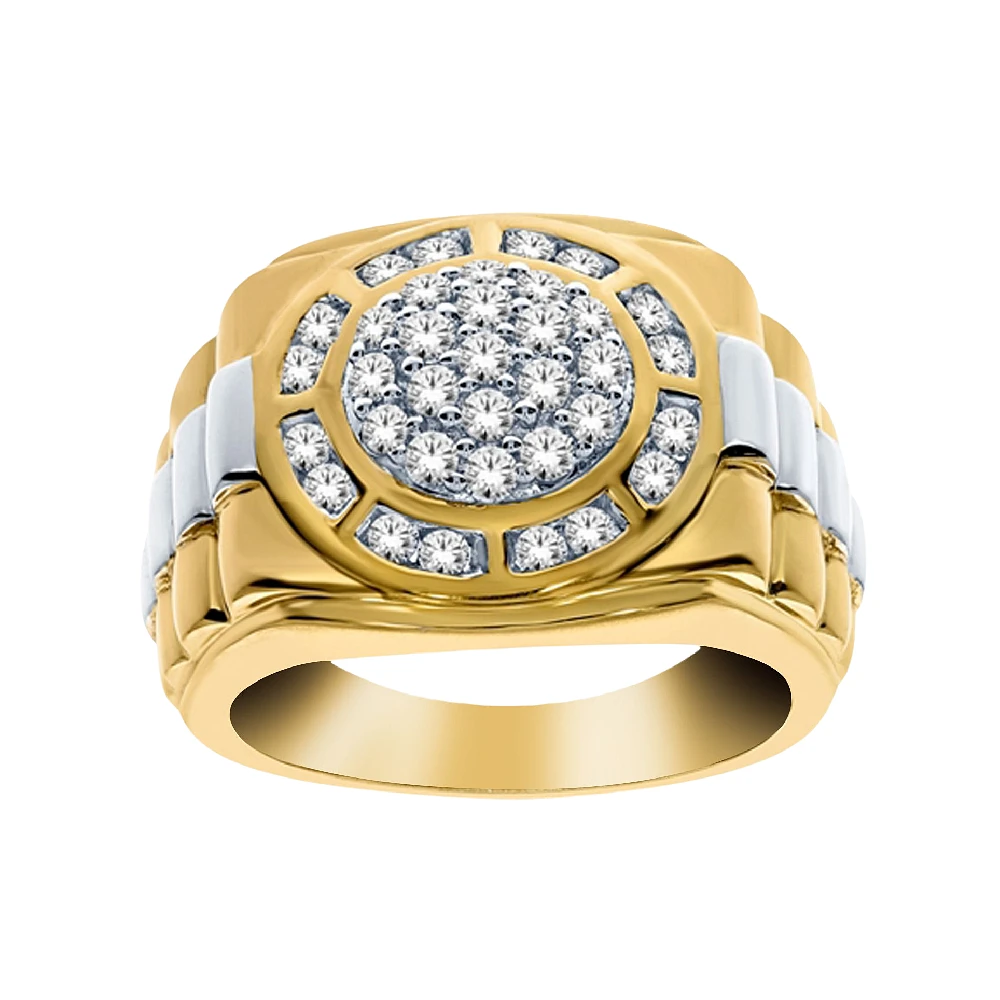 MEN'S RING 2-TONE 10K GOLD