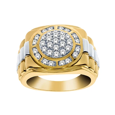 MEN'S RING 2-TONE 10K GOLD