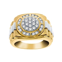 MEN'S RING 2-TONE 10K GOLD