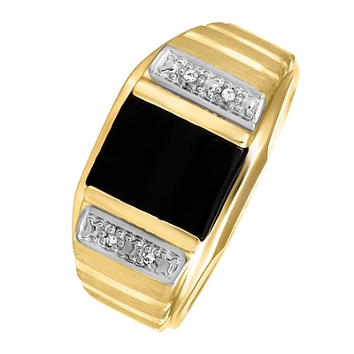 JONC POUR HOMME EN OR JAUNE 10CT