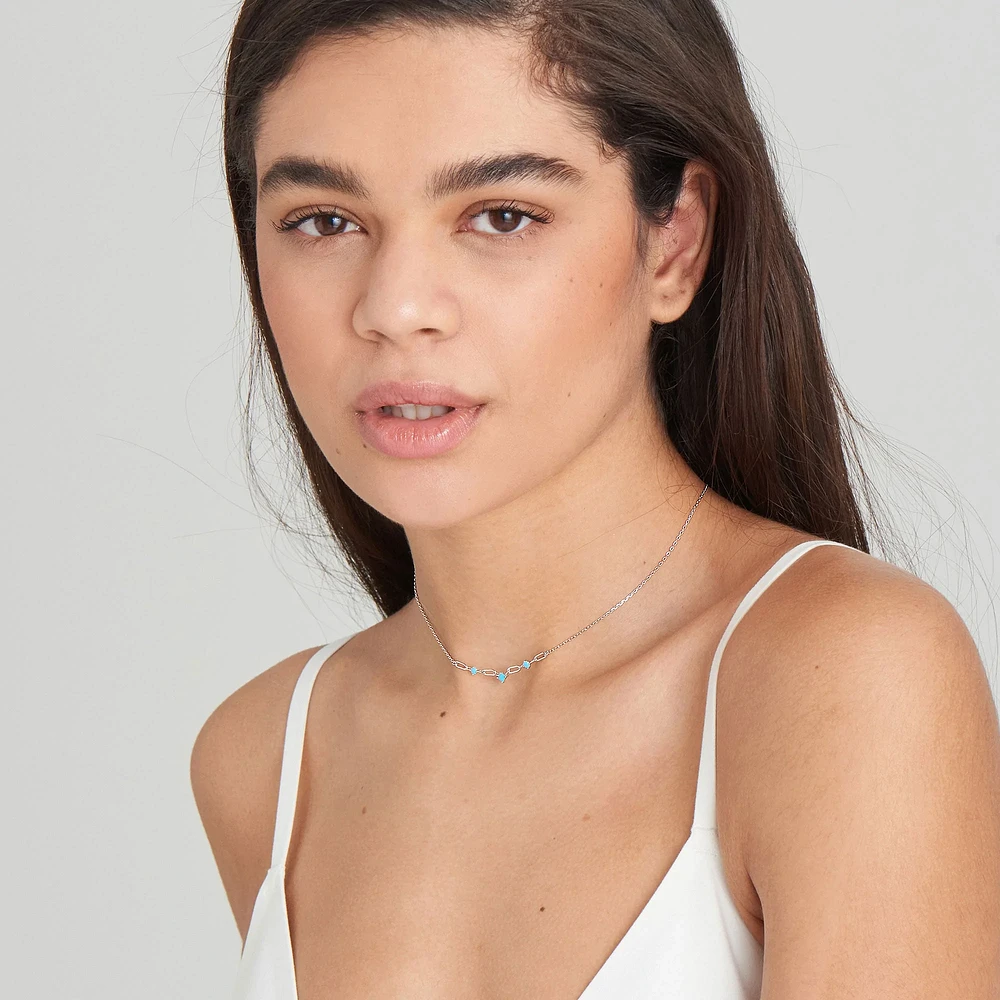 COLLIER EN ARGENT 17’’