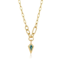 SILVER PENDANT NECKLACE 18''