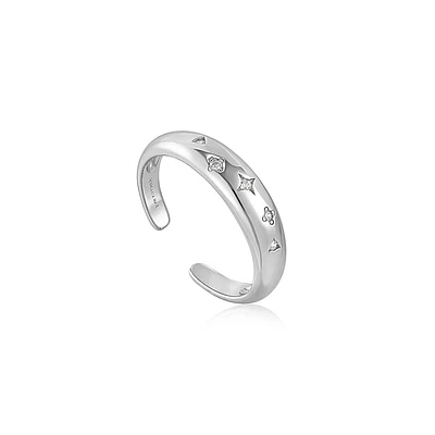 BAGUE EN ARGENT PLAQUÉ RHODIUM