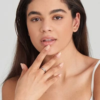 BAGUE EN ARGENT PLAQUÉ RHODIUM