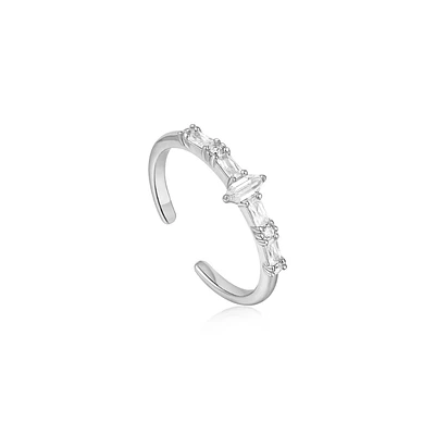 RHODIUM-PLATED SILVER RING