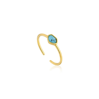 14K GOLD PLATED 925 SILVER RING