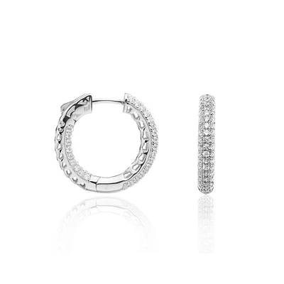 SILVER HOOP EARRINGS -30MM