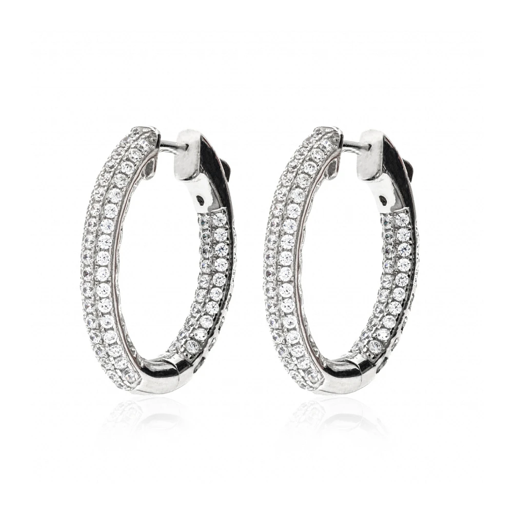 SILVER HOOP EARRINGS -35MM