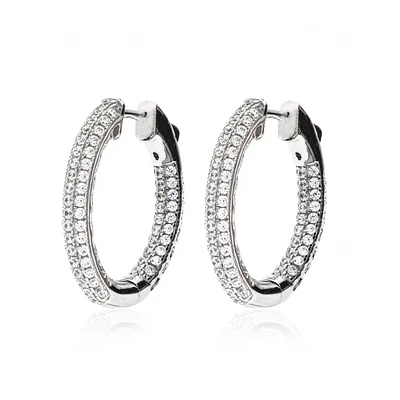 SILVER HOOP EARRINGS -35MM