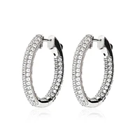SILVER HOOP EARRINGS -35MM