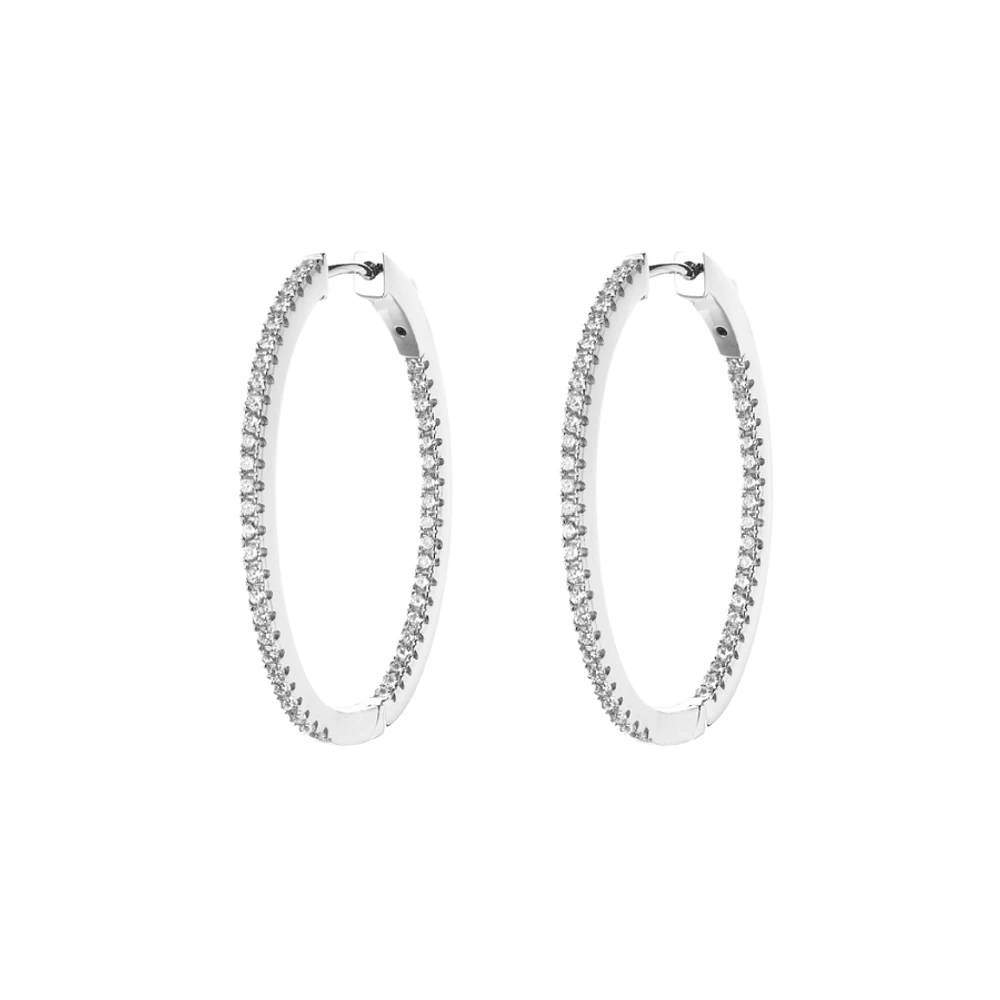 SILVER HOOP EARRINGS