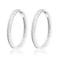 SILVER HOOP EARRINGS -40MM