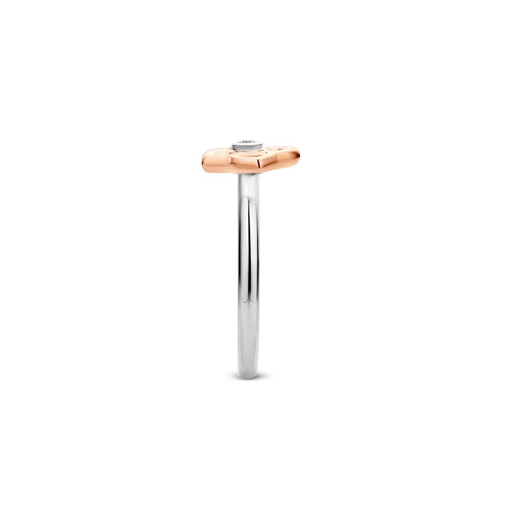 SILVER RING WITH ZIRCON