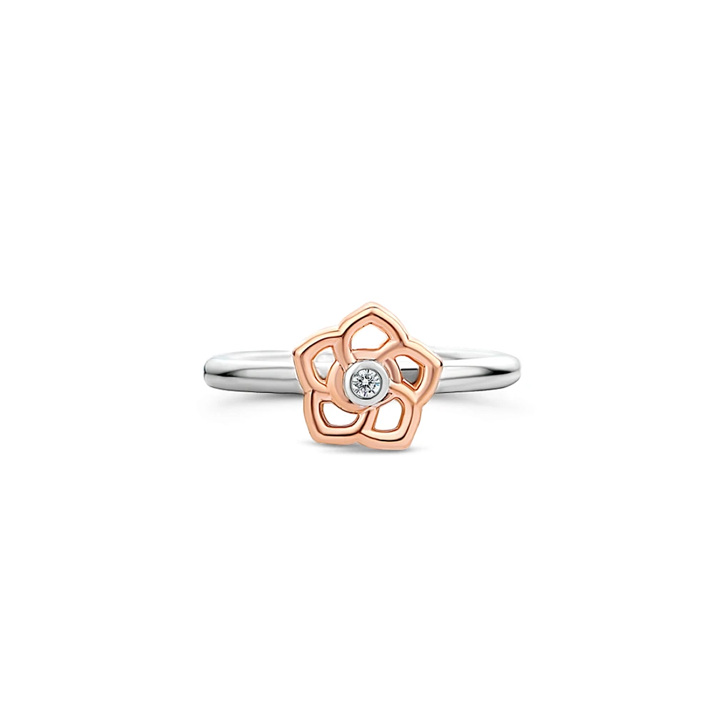 SILVER RING WITH ZIRCON