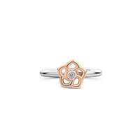 SILVER RING WITH ZIRCON