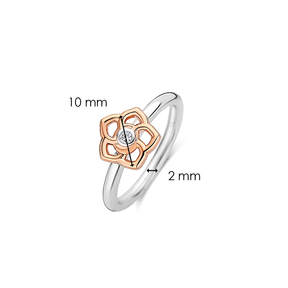 SILVER RING WITH ZIRCON