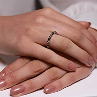 BAGUE ARGENT AVEC BOULES